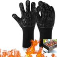 thumbnail image 2 of LJNYFDC Microwave Mitten Heat Resistant Kitchen Glove with Non Sticky and Non Slip Design Reusable Five Fingers Triple Layer Protection Long Sleeve 800 Degree F, 2 of 6