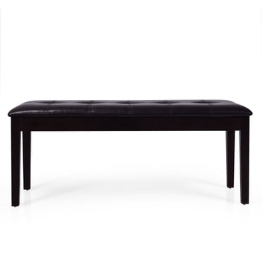 Giantex Table Bench, PU Leather Bench for End of Bed, Ottoman Bench for Hallway, Bedroom, Dining Room, Brown