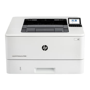 HP LaserJet Enterprise M406dn Monochrome Printer with built-in Ethernet & 2-sided printing (3PZ15A), white