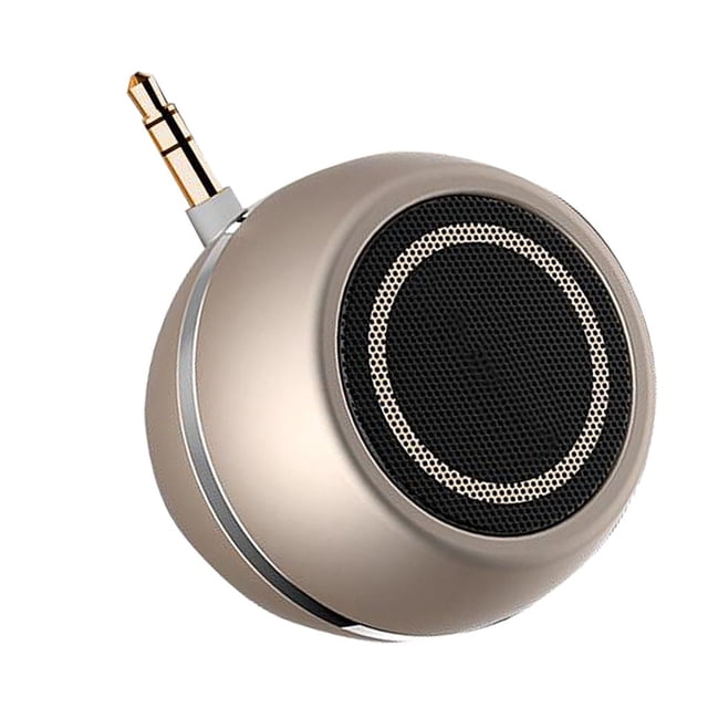Milaget Mini Speaker 3.5mm Jack AUX Music Audio Player for Phone Notebook Golden