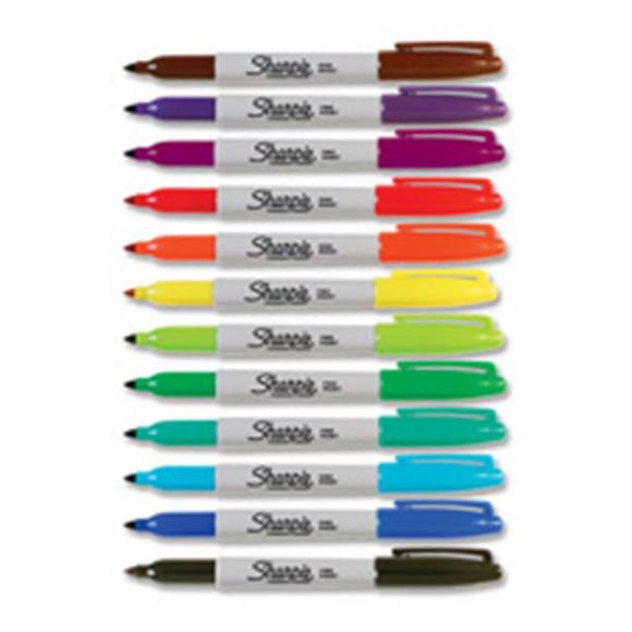 Sanford Brands SAN30051DZ Sharpie Fine Point Permanent Marker - Black
