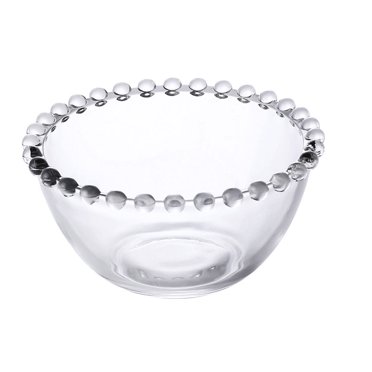 1Pc Kitchen Glass Tableware Dessert Plate Dessert Bowl Food Serving Bowl (Transparent)