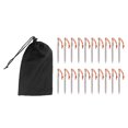 thumbnail image 3 of Tent Stakes V Shape Heavy Duty Tent Peg With Ropes For Outdoor Camping Tent Accessories Silver White, 3 of 8