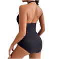 thumbnail image 4 of CEHVOM Women's One-Piece Padded Plus Size Overlay Print Bikini Swimsuit, 4 of 4