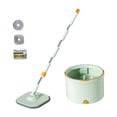 thumbnail image 4 of Luzkey Mop and Bucket Set Water Separator Adjustable Stainless Steel Handle Microfiber Mops Flat Mop Bucket for Kitchen Green, 4 of 8