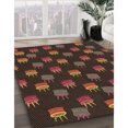 thumbnail image 3 of Ahgly Company Tapis Rectangulaire Lavable en Machine Rouge Brun, 4 Pieds x 6 Pieds, 3 of 7