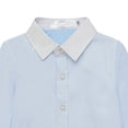 thumbnail image 3 of Penkiiy Chemise Décontractée à Manches Longues pour Tout-Petits, Enfants, Bébés Garçons, Col Rabattu, Mode, 2-3 Ans, Bleu, 3 of 5
