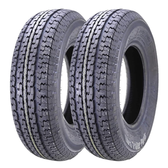 2 New Premium Trailer Tires ST205/75R15 205 75 15 8-Ply Load Range D Steel Belted Radial w/Scuff Guard 205 75R15