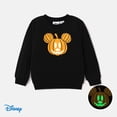 thumbnail image 3 of Disney Mickey Mouse Mens Sweatshirts Glow in the Dark Halloween Graphic Pumpkin Family Matching Outfits, 3 of 5