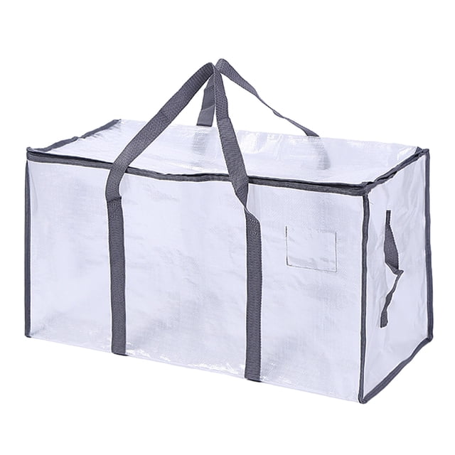Sac de Rangement pour Arbre de Noël Sac de Rangement pour Couvertures Capacité de Charge Élevée Déménagement Grande Capacité Transparent avec Poignée Portable Robuste Pliable Multifonction Couette Organisateur de Vêtements Sac de Rangement Organisateur