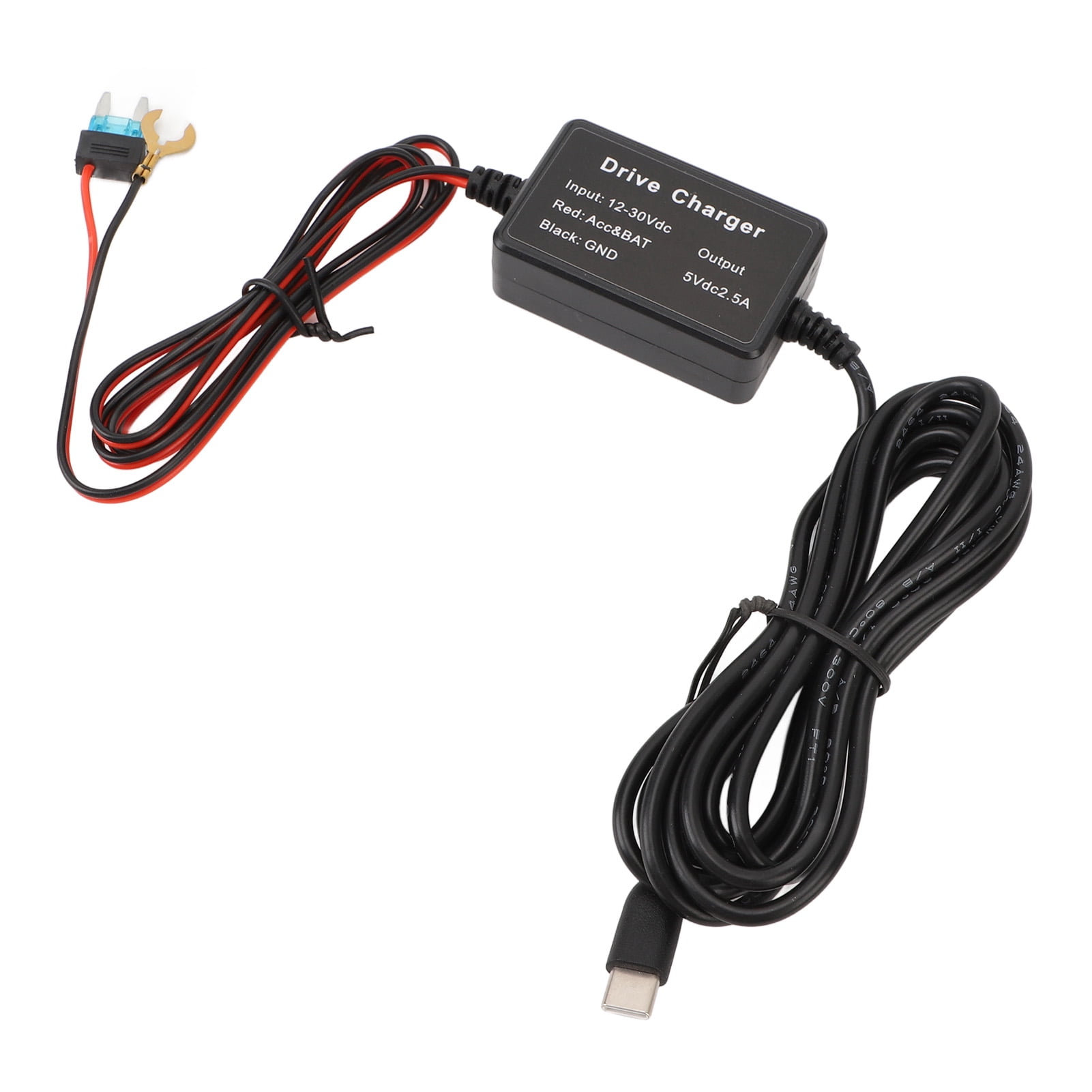Dash Cam Hardwire Kit, Flexible 12 To 30V Dash Cam Power Cord  for Mirror Cams