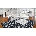 thumbnail image 4 of Motif Printed Faux Rabbit Sketch Black & White 8 ft. x 10 ft. Area Rug, 4 of 6