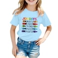 thumbnail image 1 of LUOGENLI T-Shirt pour Filles Mode Décontractée Imprimé Col Rond Manches Courtes T-Shirt Haut Chemises pour Filles Longueur Midi Pâques Bleu Clair 8-9 Ans, 1 of 4