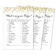 thumbnail image 1 of Inkdotpot 50-PackGold ConfettiWhats In Your Purse Bridal ShowerGameWedding Shower Bachelorette Party Bulk ActivityGameCards, 1 of 1