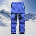 thumbnail image 3 of Kids Ski Pants - Patchwork Design with Pockets - Thicken Warm Trousers for Winter Outdoor Activities, 3 of 3