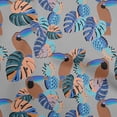 thumbnail image 1 of oneOone Rayon Gray Fabric Floral Flower With Birds Sewing Craft Projects Fabric Prints By Yard 56 Inch Wide, 1 of 5