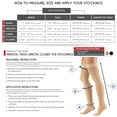thumbnail image 2 of Truform Bas Cuisse, Bout Fermé, Dessus à Pois : 30-40 mmHg, Noir, Grand, 2 of 7