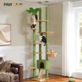 thumbnail image 1 of PAWZ Road 90.5-100.4" Floor to Ceiling Cat Tree Tower Adjustable Cat Tree for Cats Scratching Green, 1 of 9