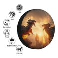 thumbnail image 4 of Wukai Castle Cool Fire Dragon Print Spare Tire Cover for RV Trailer,Waterproof PVC Faux Leather Wheel Cover Fit for Truck,Trailer,RV,SUV,Camper-14 inch, 4 of 6