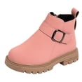 thumbnail image 1 of HBFAGFB Bottes pour Filles Tout-Petits Semelle Souple Confortables Enfants Peluche Décontractées Chaussures à Boucle Rouges Taille 33, 1 of 7