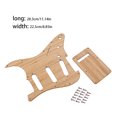 thumbnail image 2 of Bamboo Pickguard Lightweight Back Plate Retro Fashion Reusable Knobs Pickup Covers Pickguard Screws Instrument Accessories FD ST Style Guitar, 2 of 7