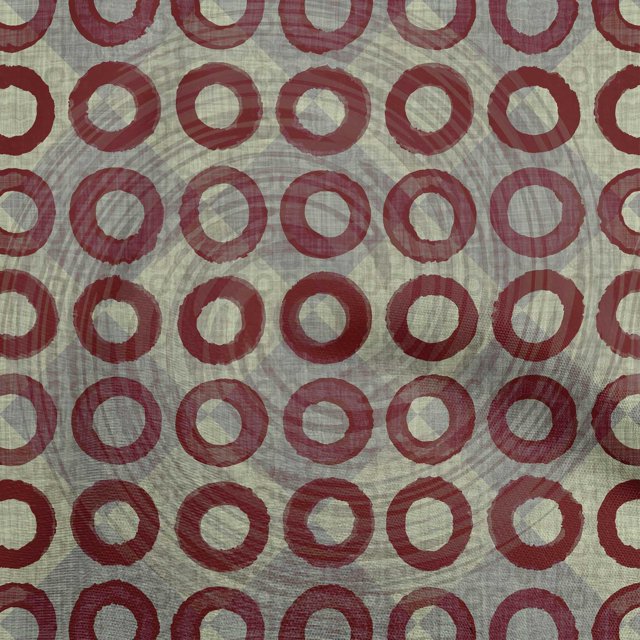 oneOone Polyester Spandex Brown Fabric Circle Sewing Craft Projects Fabric Prints By Yard 56 Inch Wide