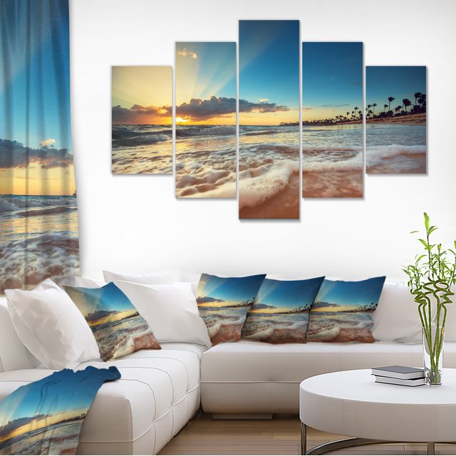 Exotic Beach in Dominican Republic - Seashore Canvas Art Print