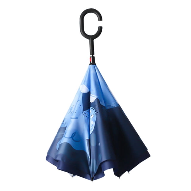 Parapluie Inversé Coupe-Vent pour Enfants Parapluie Coupe-Vent à l'Envers Parapluie Pliable Portable Style B