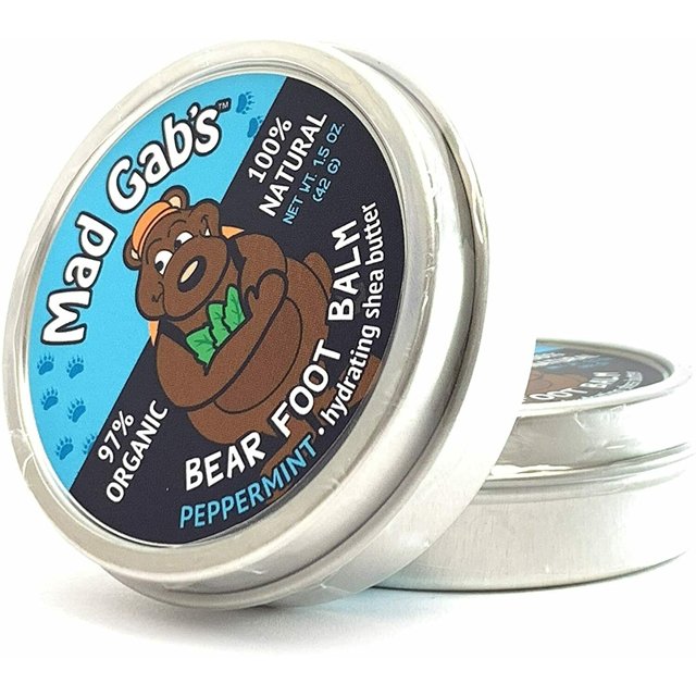 Natural & Organic Bear Peppermint Foot Balm Mad Gab's 2-Pack Set