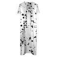 thumbnail image 4 of Cameland Robe d'Été pour Femme Décontractée à Col en V avec Boutons, Manches Courtes, Imprimée, Coupe Évasée, avec Poche, 4 of 4