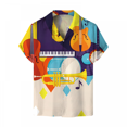 thumbnail image 4 of Men's Button Shirt 2024 Summer Fashion Casual Personality Musical Instrument Digital Short Sleeve-SinKeeU, 4 of 4