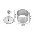 thumbnail image 1 of Stainless Steel Round Cold Dish Mould with Push Board, Creative Salad Dish, 1 of 4