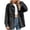 Grey, variant on AherBiu Jean Jacket Women Oversized Trendy Casual Denim Jackets Stretch Button up Fall Clothes Outerwear