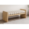 thumbnail image 2 of Meridian Furniture Waverly Cream Bench, 2 of 8