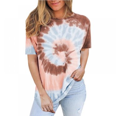 Tee-shirt à Manches Courtes et à Fond d'Été à Fleurs Concentrées