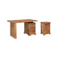 thumbnail image 4 of Pemberly Row 3-drawer Live Edge Solid Wood Writing Desk in Brown, 4 of 11