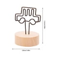 thumbnail image 1 of pdqouc Wooden Card Holders Wire Shape Table Photo Holder for Wedding Party Gatherings office Desk Versatile Desk Accessory for a touch of Class and Organization, 1 of 5