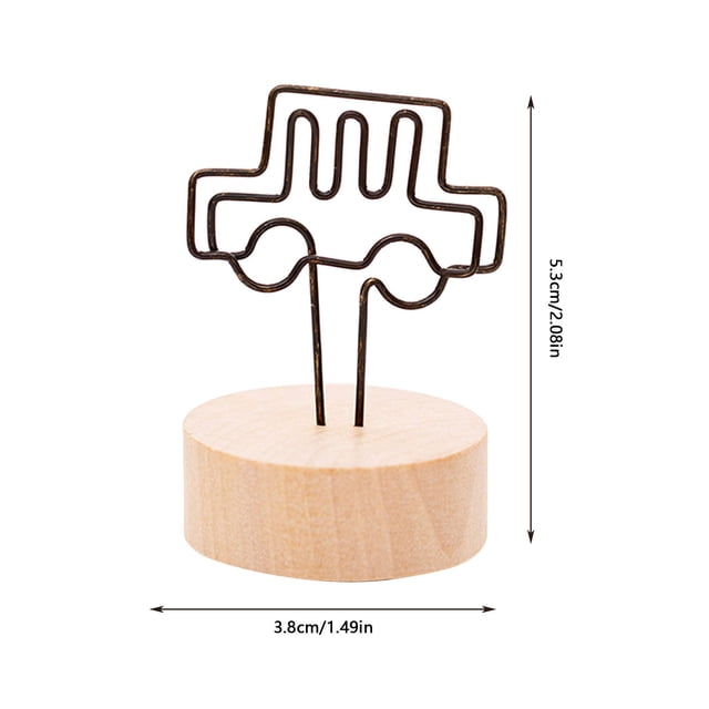 pdqouc Wooden Card Holders Wire Shape Table Photo Holder for Wedding Party Gatherings office Desk Versatile Desk Accessory for a touch of Class and Organization