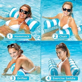 Lot de 2 hamacs gonflables 4 en 1 pour adultes, piscine, plage, fête, jouets