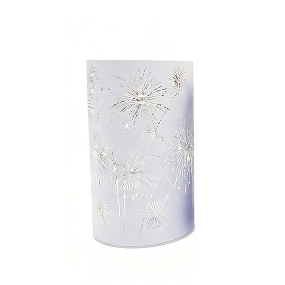 Fokuz de Piédestaux en Verre de Célébration avec Lumières DEL Blanc Chaud, Centre de Table Décoratif Scintillant pour Manteau de Cheminée, Salle à Manger, Mariage et Décor des Fêtes