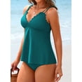 thumbnail image 3 of Charmo Two Piece Retro Tankini Swimsuit for Womens Double Straps Swimwear, 3 of 5