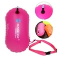 thumbnail image 3 of Bouée de Natation Remorquage Flotteur Dispositif Gonflé Ouvert mers Triathlètes Rouge Rose, 3 of 8