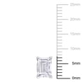 thumbnail image 3 of Miabella Emerald-Cut White Topaz Solitaire Stud Earrings in Sterling Silver, 3 of 3