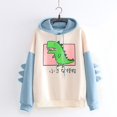 thumbnail image 2 of Pompotops Mode Femmes Décontracté Imprimé Manches Longues Sweat-Shirt Dinosaure en Solde, 2 of 4