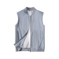 thumbnail image 1 of Ceisia Gilet Sans Manches Décontracté en Nylon pour Homme, Coupe Régulière, Col Montant, Fermeture Éclair Intégrale, Cadeau, 1 of 3