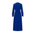 thumbnail image 4 of cfhntfmh Robes d'Invitée de Mariage pour Femmes Tendance à Découpes à Volants Col Ras du Cou Robe Maxi Smockée Ample Plissée Robe de Soirée, 4 of 5
