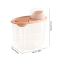 thumbnail image 3 of Rice Barrel Food Storage Container | Insect Proof Waterproof Sealed Plastic Rice Flour Box | Large Capacity Stackable Pantry Organizer | 20x19x11cm | Clear Lid | 1 Pack, 3 of 6