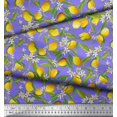 thumbnail image 3 of Soimoi Polyester Crepe Fabric Leaves,Floral & Lemon Vegetable Print Sewing Fabric Yard 52 Inch Wide, 3 of 3