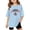 Light Blue, variant on GDREDA Teen Girl Short Sleeve Tops Children Kids Girls Short Sleeve T Shirts Kids Summer Oversized Tops Casual Crewneck Basic Tees Light Blue,7-8 Years