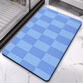 thumbnail image 4 of Stylish Checkered Bathroom Runner Rug - 20x32 in Non-Slip Long Bath Mat, Water Absorbent, Soft & Luxurious Microfiber, Machine Washable., 4 of 5